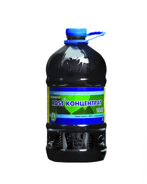 Рост-концентрат Азотный NPK 15+7+7, 4л Рост-концентрат Калійний NPK 5+10+15, 4л